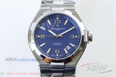 TWF Copy Vacheron Constantin Overseas Automatic Antimagnetic 42 MM Blue Face Steel Case Watch